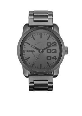 Diesel Men's Franchise-Special J Gunmetal Grey Stainless Steel Round Watch with Stainless Steel Bracelet