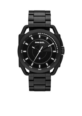 Diesel Men's Black IP Stainless Steel Three-Hand Watch