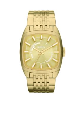 Diesel Men's Gold-Tone Stainless Steel Three-Hand Watch