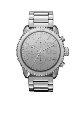 Diesel Silver Tone Stainless Steel Chronograph Glitz Watch