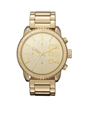Diesel Gold Tone Stainless Steel Chronograph Glitz Watch