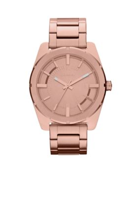 Diesel Ladies Rose Gold-Tone Stainless Steel Three Hand Watch