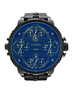 Diesel Diesel XXL Black IP Stainless Steel and Revo Crystal Chronograph Watch