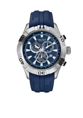 Nautica NST 550 Chronograph with Blue Resin Strap