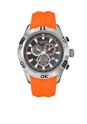 Nautica NST 550 Chronograph with Orange Resin Strap