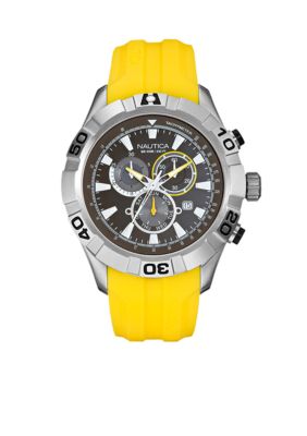 Nautica NST 550 Chronograph with Yellow Resin Strap