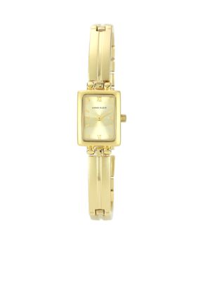 Anne Klein Gold Tone Bracelet with Champagne Dial