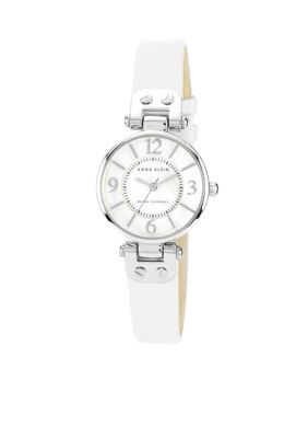 Anne Klein Classic Leather Strap Watch