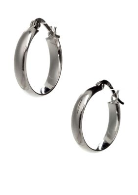 Polished Mid-Size Hoop Earring