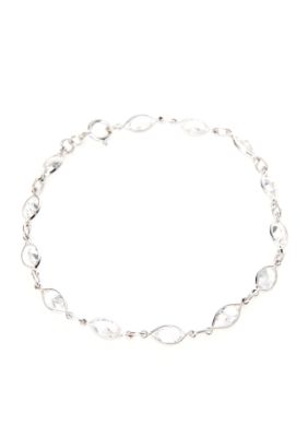 Belk Silverworks Silver 100 Cubic Zirconia Bracelet