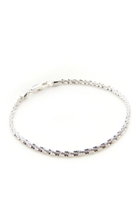Belk Silverworks Silver 100 Fancy Rolo Chain Bracelet