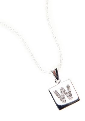 Belk Silverworks Pave CZ Initial Pendant 