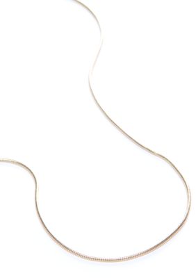 Belk Silverworks 24Kt over Silver 100 18 Inch Small Snake Chain
