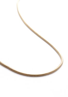 Belk Silverworks 24Kt Gold over 24 Inch Silver 100 Round Snake Chain
