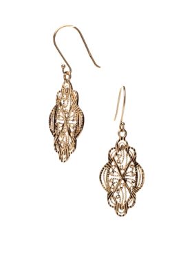 Belk Silverworks Filigree Drop Earring