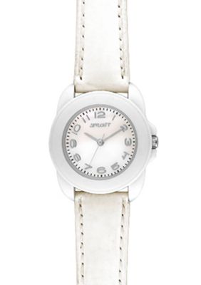 Sprout Round Corn Resin Case with White Tyvek Strap.