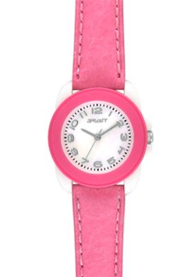 Sprout Round Corn Resin Case with Pink Tyvek Strap