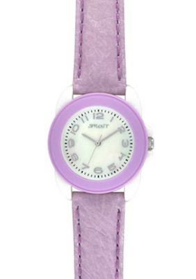 Sprout Off White Corn Resin Case with A Lavender Bezel and Strap