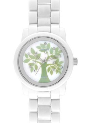 Sprout White Corn Resin Case and White Adjustable Bracelet.