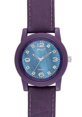 Sprout Mid-size Purple Corn Resin Case with Purple Strap