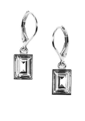 Givenchy Crystal Rectangular Drop Earrings