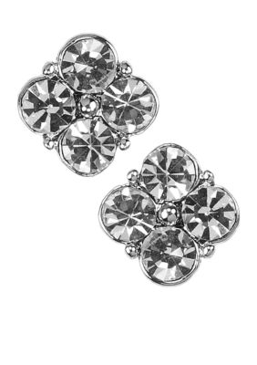 Givenchy Crystal Flower Stud Earrings