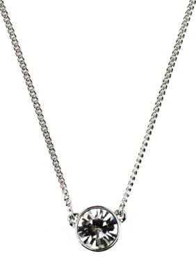 Givenchy Crystal Stone Pendant Necklace