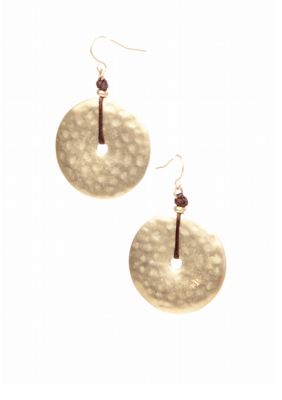 Lauren Ralph Lauren Hammered Disk Drop Earring