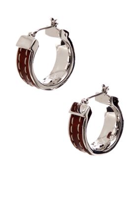 Lauren Ralph Lauren Leather Hoop Earring