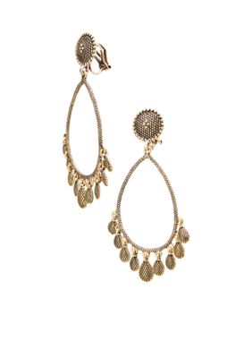 Lauren Ralph Lauren Gold-Tone Gypsy Hoop Clip Earrings