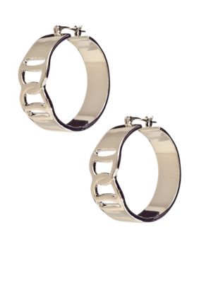 Lauren Ralph Lauren Frontal Twist Metal Hoop Earrings