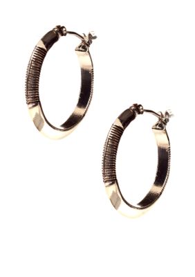Lauren Ralph Lauren Small Textured Hoop Earrings