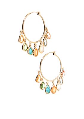 Lauren Ralph Lauren Multi-Color Drop Hoop Earrings