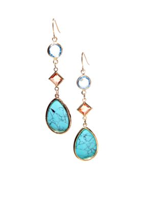 Lauren Ralph Lauren Multi-Color Linear Earrings