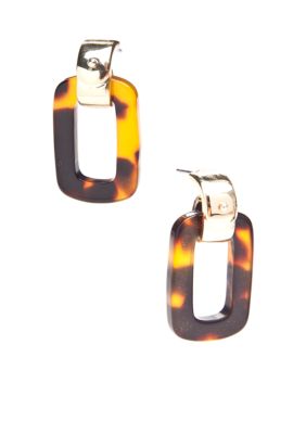 Lauren Ralph Lauren Tortoise Doorknocker Earrings