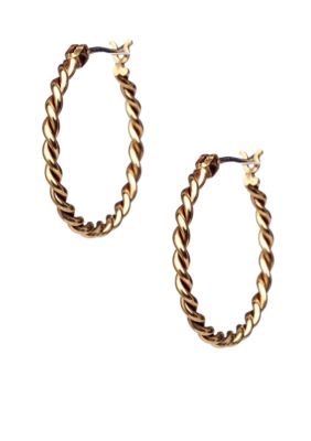 Lauren Ralph Lauren Twisted Hoop Earrings