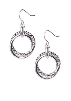 Lauren Ralph Lauren Silver Link Drop Earrings