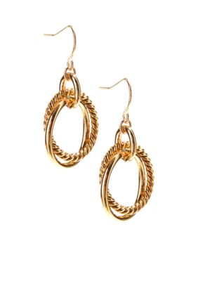 Lauren Ralph Lauren Gold Link Drop Earrings