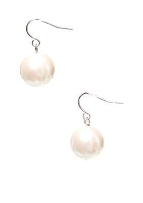 Lauren Ralph Lauren White Pearl Drop Earrings