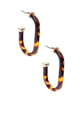 Lauren Ralph Lauren Large Tortoise Hoop Earrings