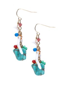Lauren Ralph Lauren Multi-Bead Linear Cluster Earrings