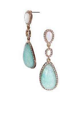 Lauren Ralph Lauren Double Drop Stone Earrings