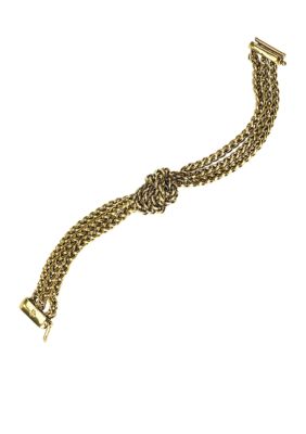 Lauren Ralph Lauren Braided Chain Bracelet with Knot