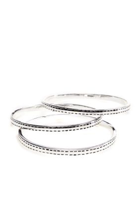 Lauren Ralph Lauren Set of Three Silver Tone Bangles