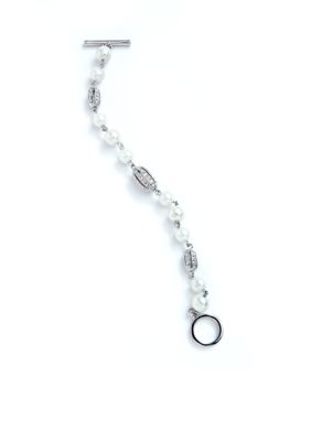 Lauren Ralph Lauren Pearl And Pave Bead Bracelet