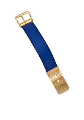 Lauren Ralph Lauren Blue Leather Buckle Bracelet