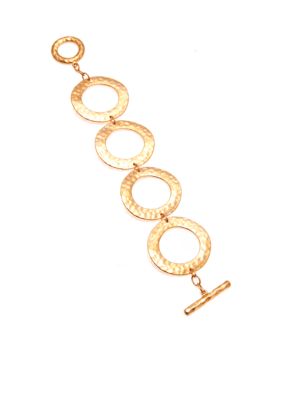 Lauren Ralph Lauren Large Hammered Metal Links Bracelet