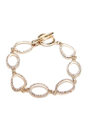 Lauren Ralph Lauren Open Pave Link Bracelet