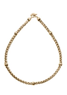 Lauren Ralph Lauren Braided Chain With Smooth Stations