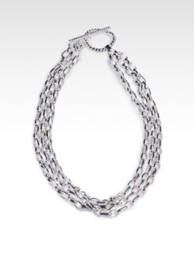 Lauren by Ralph Lauren Strawberry Fields 3 Row Chain Necklace